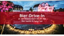 Bier-Drive-In an der Palazzo Halle